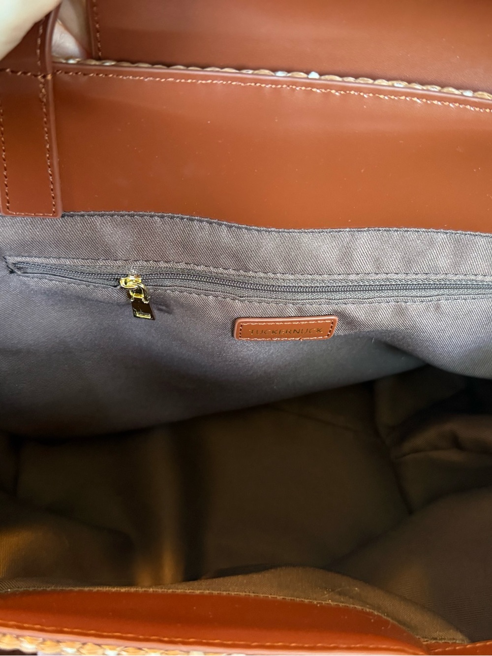 Tuckernuck Cognac Raffia Blaine Tote - Picture 4 of 4
